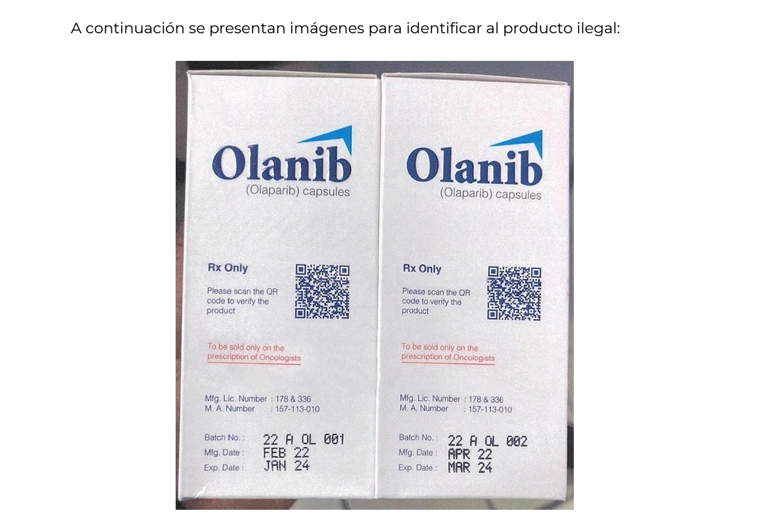 Emite-COFEPRIS-alerta-Sanitaria-por-la-Comercializacion-ilegal-del-producto-Olanib-olaparib Emite COFEPRIS alerta Sanitaria por la Comercialización ilegal del producto Olanib (olaparib)