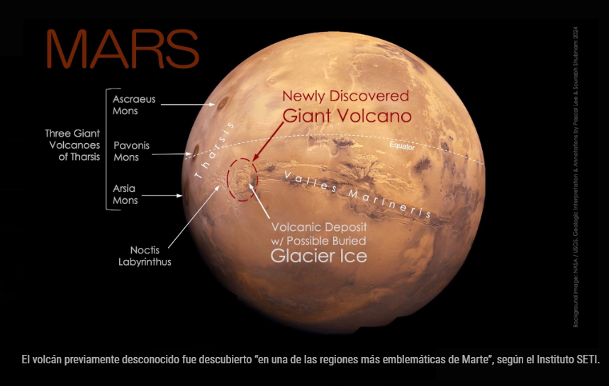 bolcan-en-marte Descubrimiento revela presencia de volcán gigante ‘escondido a plena vista’ en Marte