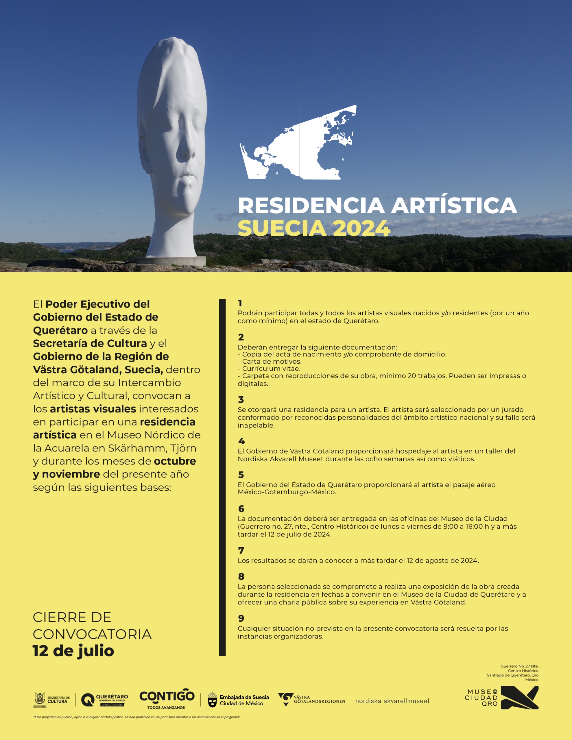 1Lanza-SECULT-la-convocatoria-2 Lanza SECULT la convocatoria para residencia artística Suecia 2024