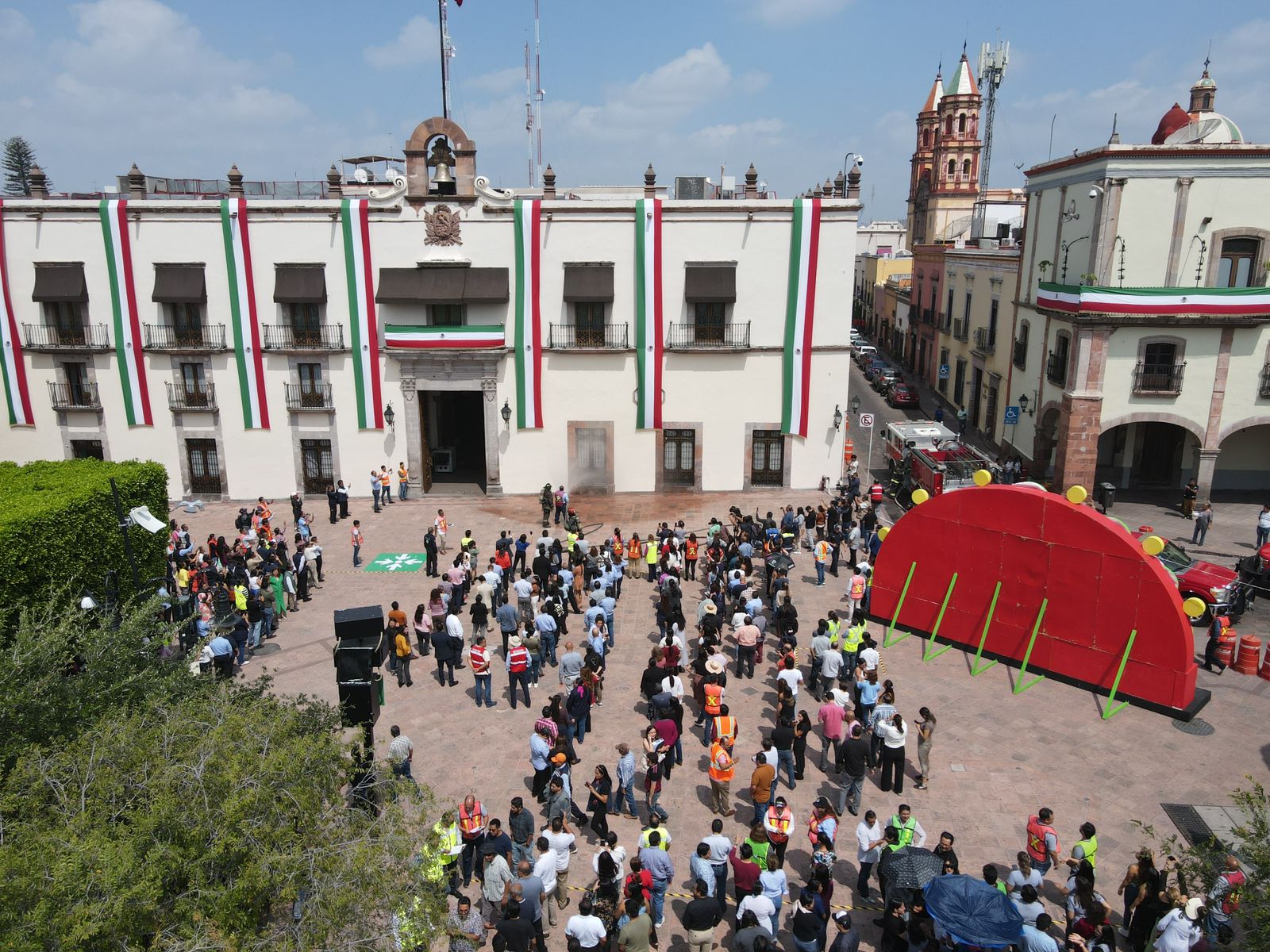 Participan-trabajadores-de-Palacio-de-Gobierno-en-Macrosimulacro Participan trabajadores de Palacio de Gobierno en Macrosimulacro