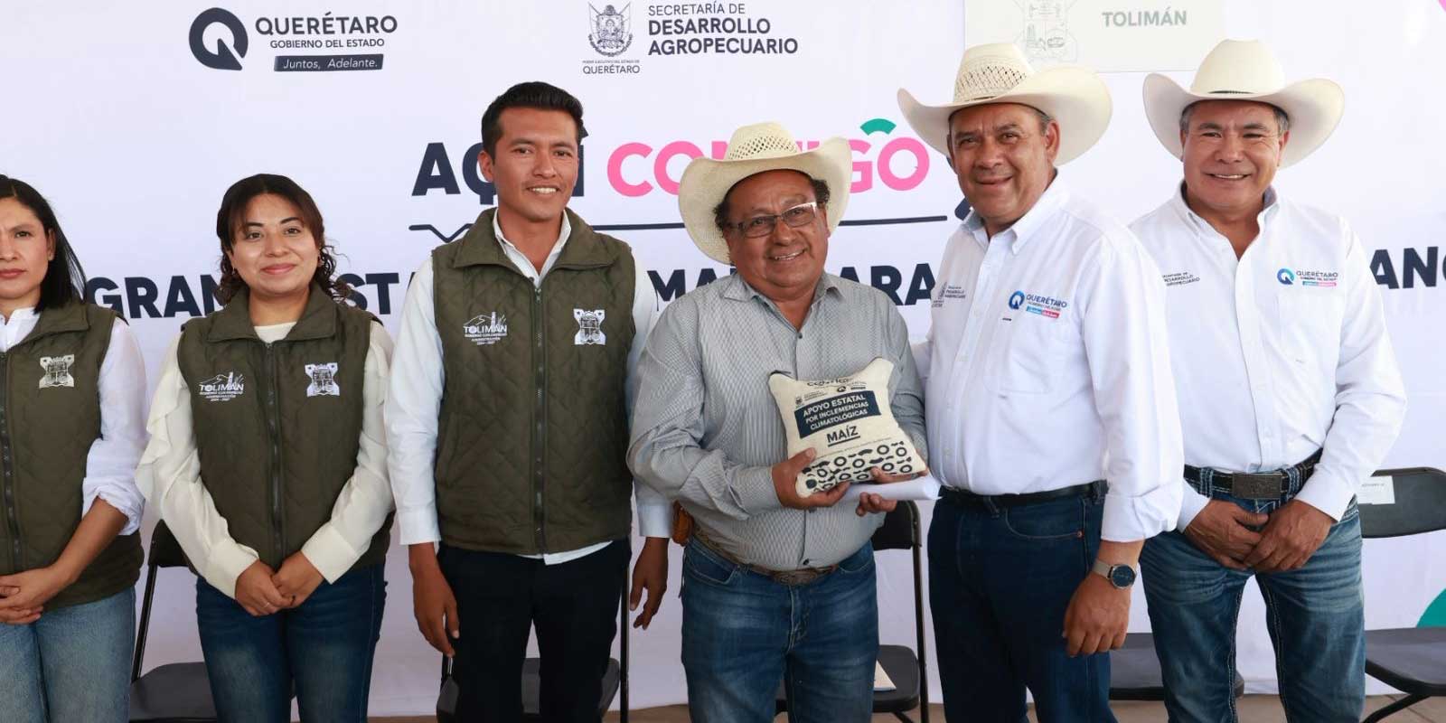 Entrega-SEDEA-maiz-a-productores-afectados-por-sequia-en-Penamiller-y-Toliman- ??️ Entrega SEDEA maíz a productores afectados por sequía en Peñamiller y Tolimán