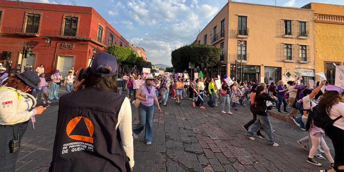 Participan-9-mil-mujeres-en-movilizaciones-del-8M-en-Queretaro ??️ ¡Saldo blanco! Participan 9 mil mujeres en movilizaciones del 8M en Querétaro