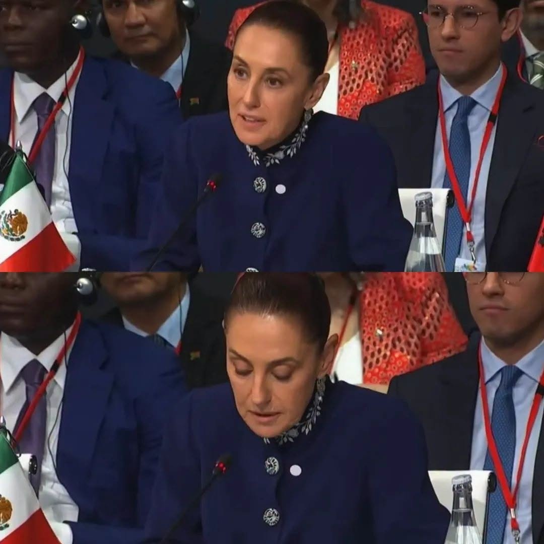 Mexico-durante-su-discurso-en-Espana La presidenta Sheinbaum destaca haber hecho historia en México durante su discurso en España