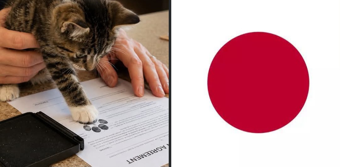 Gatitos-firman-en-Japon Sabías que En Japón los gatos FIRMAN con su patita su adopción