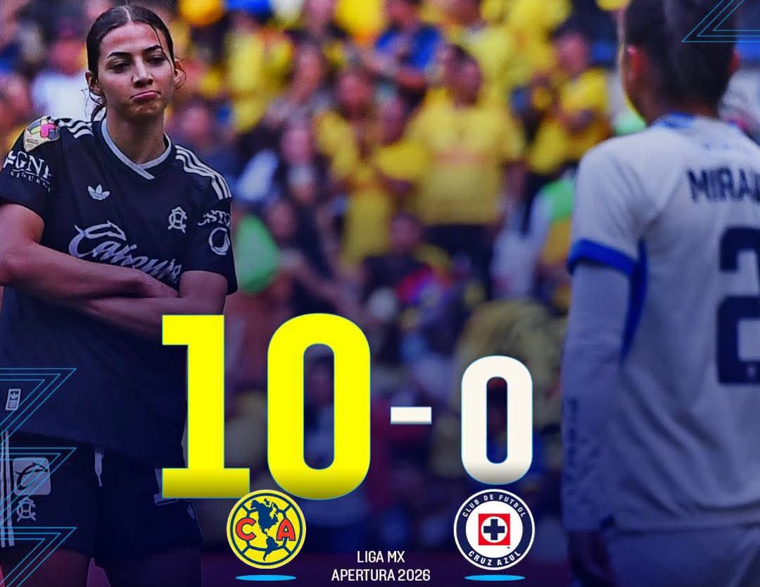 America-10-0-Cruz-Azul América femenil humilla 10-0 a Cruz Azul femenil