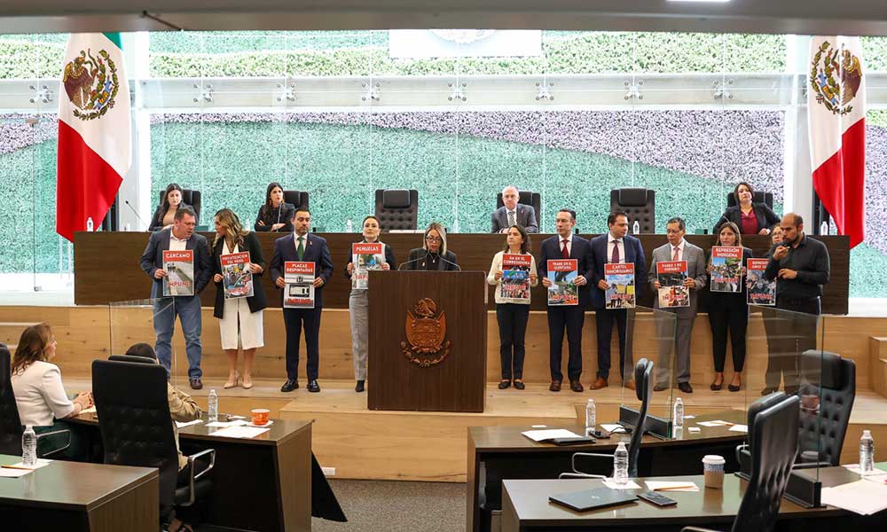 Cuestiona-oposicion-en-el-Congreso Cuestiona oposición en el Congreso de Querétaro cifras, gasto en propaganda y rezagos sociales durante entrega del Quinto Informe de Gobierno